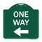 Signmission Designer Series One Way Left Arrow, Green & White Aluminum Sign, 18" x 18", GW-1818-23522 A-DES-GW-1818-23522 - alternate 1